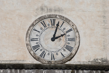 Fototapeta na wymiar Clock with Roman numerals