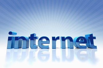 Internet Word with clipping PATH