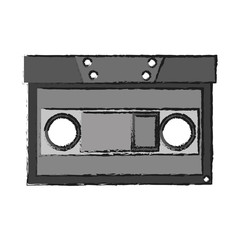 Cassette device icon. music sound and musical theme. Isolated design. Vector illustration