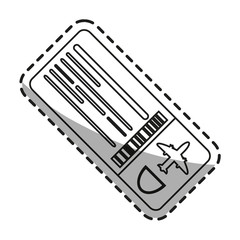 Ticket icon. Travel trip vacation tourism and journey theme. Isolated design. Vector illustration