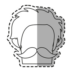 Man icon. Hipster style vintage retro fashion and culture theme. Isolated design. Vector illustration