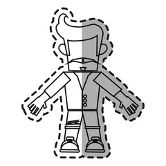 Man icon. Hipster style vintage retro fashion and culture theme. Isolated design. Vector illustration