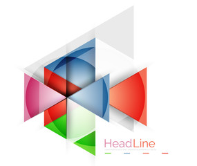 Glossy glass modern triangle layout