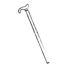 Walking stick icon. Hipster style vintage retro fashion and culture theme. Isolated design. Vector illustration
