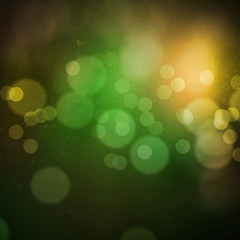 Beautiful green yellow bokeh with dust