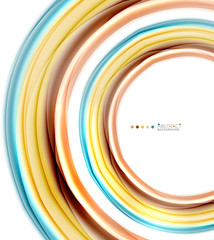 Multicolored lines on white, motion concept abstract background