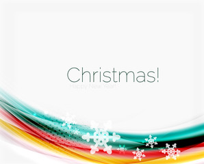 Christmas wave abstract background