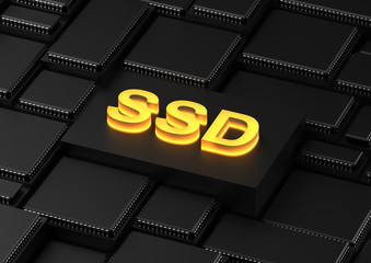 SSD acronym (solid-state drive or solid-state disk)