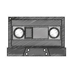 Cassettte device icon. music sound and musical theme. Isolated design. Vector illustration