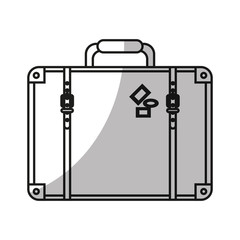 Suitcase icon. Travel baggage luggage trip and accessory theme. Isolated design. Vector illustration