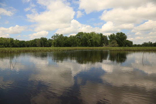 St. Croix River With Clouds