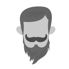 Man icon. Hipster style vintage retro fashion and culture theme. Isolated design. Vector illustration