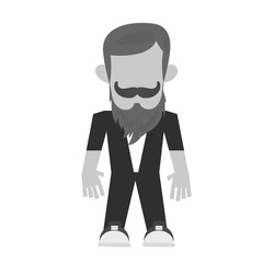 Man icon. Hipster style vintage retro fashion and culture theme. Isolated design. Vector illustration