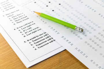 test sheet and answer sheet