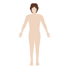 Fototapeta premium Silhouette man with full body vector illustration