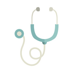 gray stethoscope medical with auriculars vector illustration