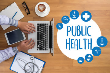 PUBLIC HEALTH   Professional doctor use computer and medical equ