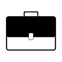 monochrome silhouette with Executive briefcase vector illustration