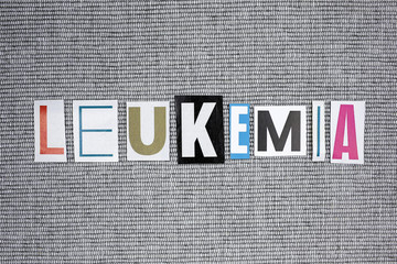 leukemia word on grey background