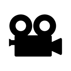 Videocamera device icon. Cinema movie video film and media theme. Isolated design. Vector illustration