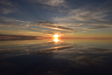 Sunset at Salar de Uyuni, SW Bolivia