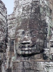 Smiling stone face