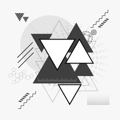 Abstract geometric background with square