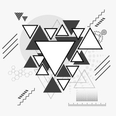 Fototapeta premium Abstract geometric background with square