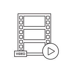 Film strip icon. Cinema movie video film and media theme. Isolated design. Vector illustration