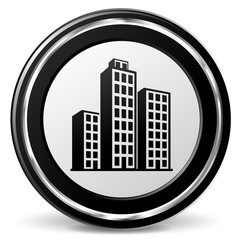 buildings black and gray icon