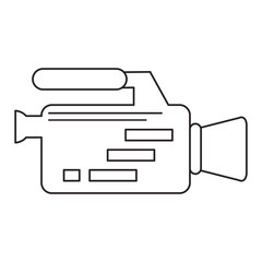 Videocamera device icon. Cinema movie video film and media theme. Isolated design. Vector illustration
