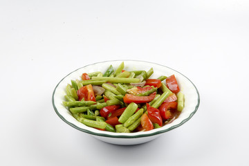 Asparagus on white .