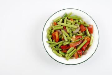 Asparagus on white .