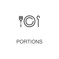 Portions icon or logo for web design