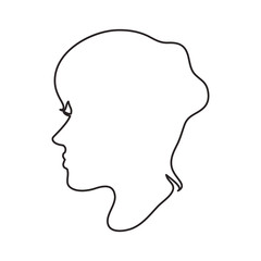 Woman head profile icon. Female avatar person and people theme. Isolated design. Vector illustration