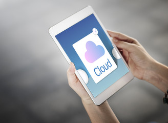 Cloud Computing Storage Icon Concept