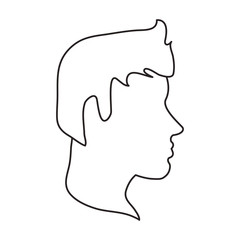 Man head profile icon. Male avatar person and people theme. Isolated design. Vector illustration