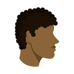 Man head profile icon. Male avatar person and people theme. Isolated design. Vector illustration