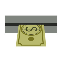 withdraw money from ATM slot vector illustration