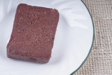 shrimp paste on white.