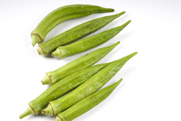 Lady fingers isolated on white.