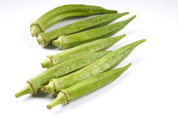 Lady fingers isolated on white.