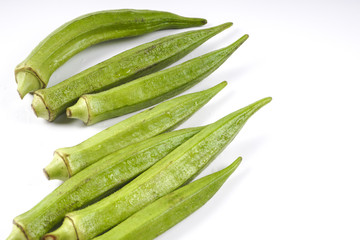 Lady fingers isolated on white.