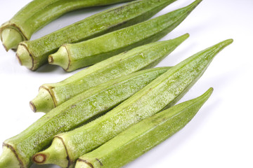 Lady fingers isolated on white.