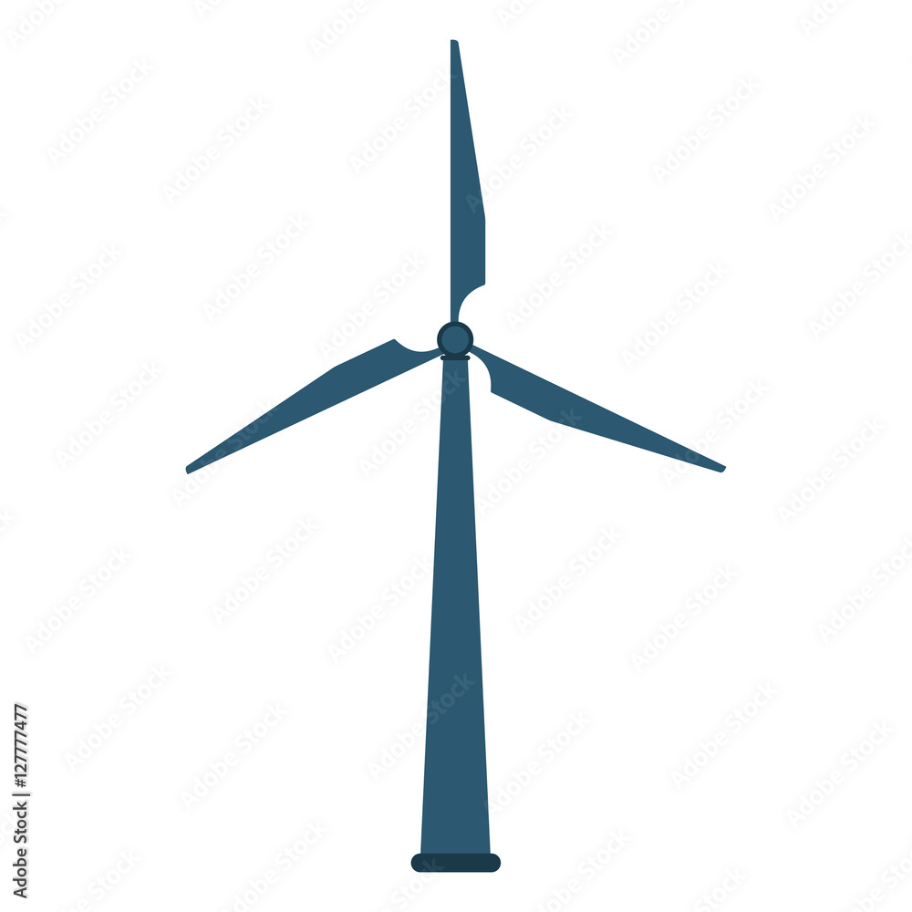 Poster Wind mill icon. Ecology renewable conservation and saving theme. Isolated design. Vector illustration