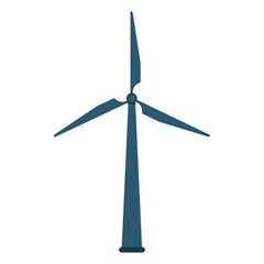 Wind mill icon. Ecology renewable conservation and saving theme. Isolated design. Vector illustration