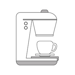 Coffee machine icon. Coffee time drink breakfast and beverage theme. Isolated design. Vector illustration