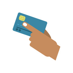 Credit card icon. Money financial item and commerce theme. Isolated design. Vector illustration