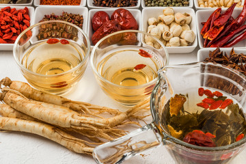 朝鮮人参と漢方　薬膳　健康食 Chinese medicine and ginseng
