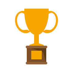 Trophy cup icon. Winner competition success and sport theme. Isolated design. Vector illustration